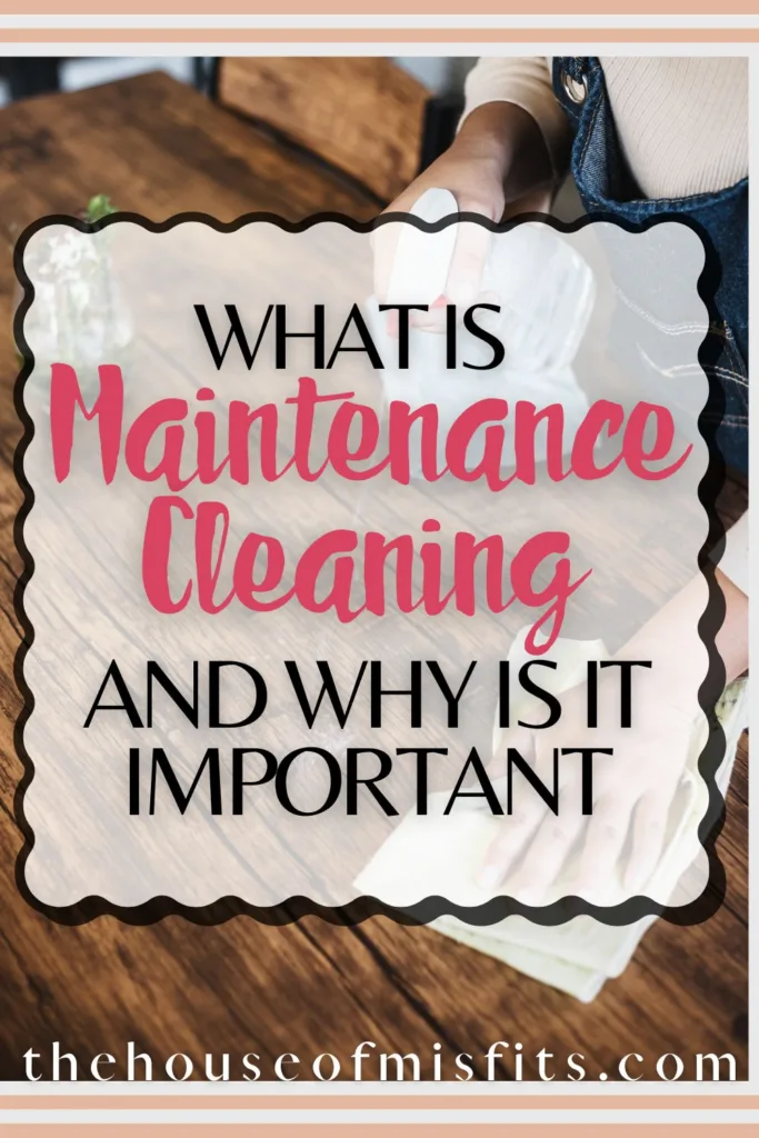 What is Maintenance cleaning and why is it important?